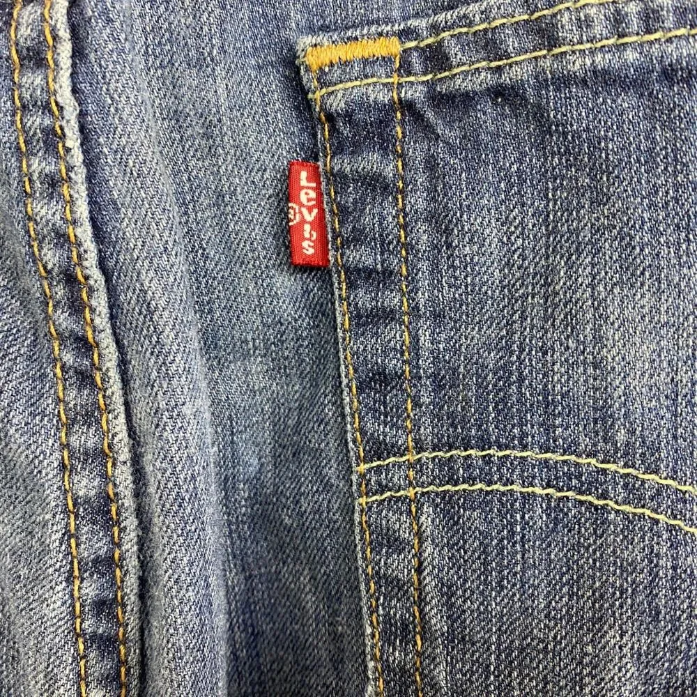Levi 514 Vintage Y2K Blue Jeans 36x30 Straight Leg Mid Rise Cotton Mexico